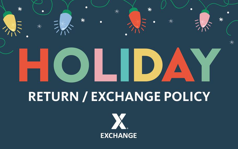 Flyer promoting the return policy.